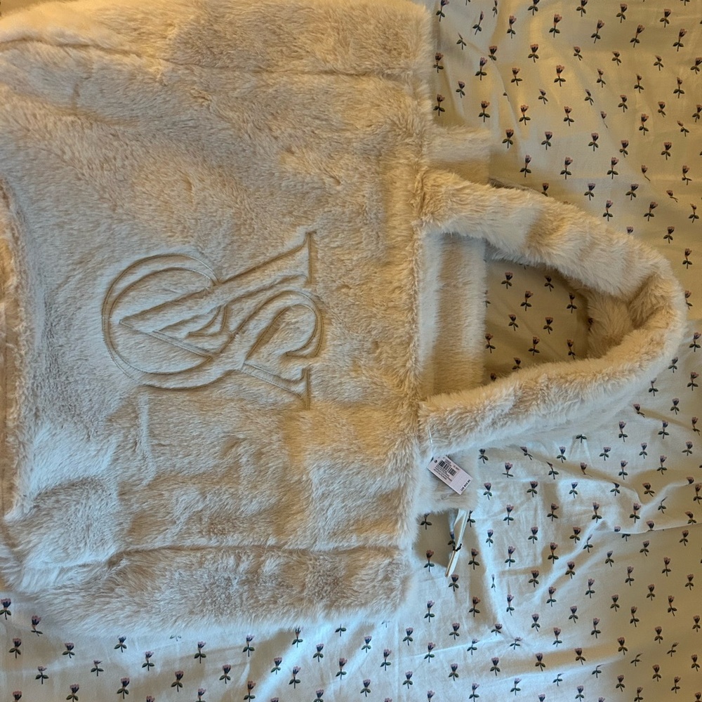 Victoria’s Secret Cream Faux Fur Tote Bag